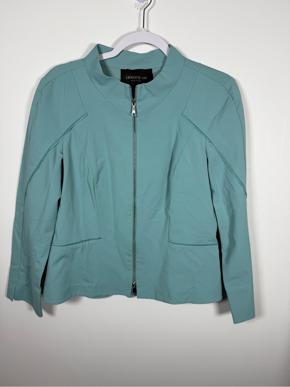 LAFAYETTE 148 NEW YORK | Teal Zip Up Jacket Size 10